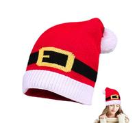 Penlimly Kids Santa Hat - Knitted Soft Warm Beanie,Women Christmas Outfits - for Party Tree Winter Year Daily Indoor Outdoor Thanksgiving Holiday Birthday Offices Home