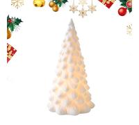 Penlimly Lighted Ceramic Christmas Tree - Lighted Christmas Tree Desktop Decor | Decorative Home Night Light for Countertop Mantle Windowsill Holiday Centerpieces Vacation