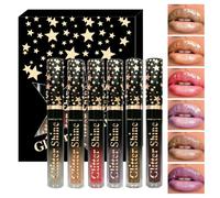 Penlimly Shiny Lip Gloss | 6-Color Glitter Lip Glaze 2.5ml - High Shine Liquid Lipstick Beauty Makeup Set for Travel Work Vacation Women Home Birthday Wedding Girls Date Holiday