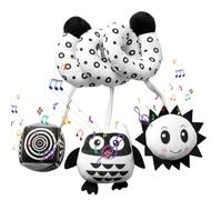 Penlimly Spiral Pram Toys for Babies, Plush Baby Hanging Rattle Toys for Stroller Pushchair Crib Car Seat, Wrap Around Baby Activity Spiral Pram Toy for 0 3 6 9 12 Month Boys Girls