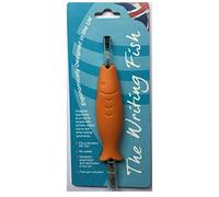 Penline THE WRITING FISH. Grip ergonomically designed in the UK as an aid for people with arthritis, grip difficulties, writer's cramp and other writing syndromes. Black ink.