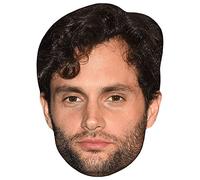 Penn Badgley (Beard) Celebrity Mask, Flat Card Face, Fancy Dress Mask