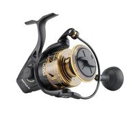 PENN Battle III Spinning, Fishing Reel, Spinning Reels, Sea - Inshore Fishing, Rugged, Saltwater Spin Reel for Lure and Bait Fishing - Bass, Pollack, Cod, Mackerel, Wrasse, Unisex, Black Gold, 6000