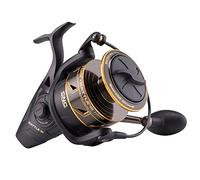 PENN Battle III Spinning, Fishing Reel, Spinning Reels, Sea - Inshore Fishing, Rugged, Saltwater Spin Reel for Lure and Bait Fishing - Bass, Pollack, Cod, Mackerel, Wrasse, Unisex, Black Gold, 10000