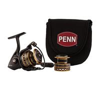 PENN Battle Spinning Reel Kit, Size 2500, Includes Reel Cover and Spare Anodized Aluminum Spool, Right/Left Handle Position, HT-100 Front Drag System, Black