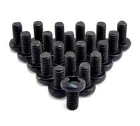 Penn Elcom 12mm Long Black Pozi Pan Head Screw with M6 Thread S1045K - 25-Pack