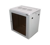 Penn Elcom 12U White Wall Mount Server Rack with 10/32 Threaded Rails and Poly Front Door - 450mm Deep