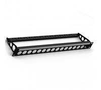 Penn Elcom 1U Rack Panel Punched for 16 D Series Connectors with Cable Management R2269/1UK-16
