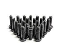 Penn Elcom 20mm Black Pozi Pan Head Screw with M6 Thread S1160K - 25-Pack