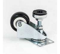 Penn Elcom 4 Pack - 50mm / 1.97" Black Swivel Castor With Adjuster Foot W0950