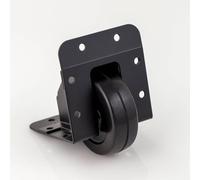 Penn Elcom 4 Pack - 64mm / 2.52" Recessed Black Corner Castor (Black Steel) W2065K