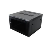 Penn Elcom 6U Black Wall Mount Server Rack with 10/32 Threaded Rails and Poly Front Door R6606-1032 - 600mm Deep
