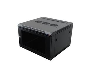 Penn Elcom 6U Black Wall Mount Server Rack with 10/32 Threaded Rails and Poly Front Door R6606-1032 - 600mm Deep