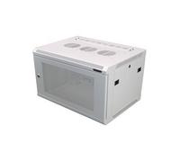 Penn Elcom 6U White Wall Mount Rack with 10/32 Threaded Rails and Vented Front Door R6406V-W-1032-450mm Deep