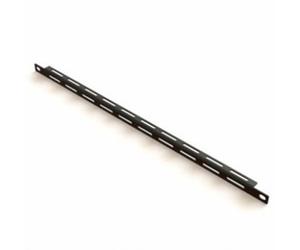 PENN ELCOM Black 1/2U 12.4mm Deep Cable Tie Bar R1311
