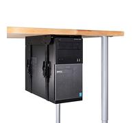 PENN ELCOM Economy CPU Under Desk Mount for Office, School and Home For Keeping your Computer off the Floor and with Better Access Black (Slide Access Mount)