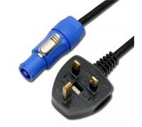 Penn Elcom LEPUK2FCA: Comus 2M Power Lead 13A UK Plug to Neutrik NAC3FCA PowerCon