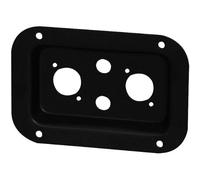 Penn Elcom Medium Black Dish Punched for 2 X P-Series and 2 X 1/4" Jack Connectors D0602K