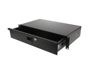 Penn Elcom rack drawer with lock, steel, 2 U