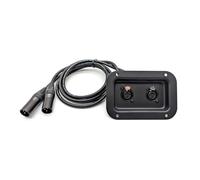 PENN ELCOM Two-Way Medium Black Dish with 3-Pin FXLR Chassis to MXLR In-line with 1m Cable