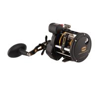PENN Fathom® II Level Wind, Saltwater Fishing Reel, Conventional Reels, Sea - Nearshore/Lake Fishing, Shore and Kayak Fishing, Unisex, Black Gold, 30LC | Right Hand