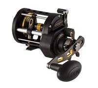 PENN Fathom® II Level Wind | Saltwater Multiplier Fishing Reel for Sea, Shore, Kayak & Lake Anglers | Conventional Reel with HT-100 Drag, Full Metal Body, Line Counter & Size Options | Black Gold