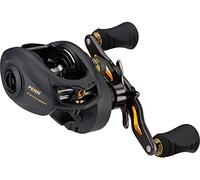 PENN Fathom Low Profile Reel, Fishing Reel, Low Profile Baitcast Reels, Sea - Inshore Fishing, Saltwater Fishing Reel for Jigging, Jig , Bait and Lure Fishing, Unisex, Black Gold, 200 | Left Hand