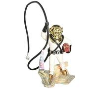Penn Plax Action-Air Aerating Action Ornament - Diver With Hose - Provides Aeration For Your Tank - Color May Vary - Small