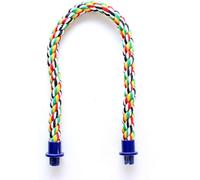Penn-Plax Bird Life Multicolored and Flexible Rope Perch - Create Fun, Colorful Curves and Bends - Great for Small and Medium Birds - 21” Long