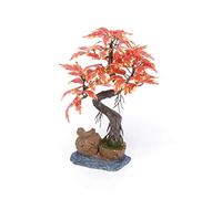 Penn-Plax Deco-Replicas Bonsai Tree Aquarium Decoration - Orange - Safe for Freshwater and Saltwater Fish Tanks - 8” Height