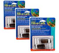 Penn-Plax Filt-a-Carb Universal Carbon Undergravel Filter Cartridge, 3 Packs of 2 each