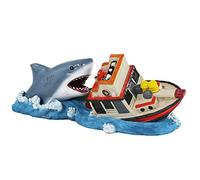 Penn-Plax Jaws Officially Licensed Aquarium Decoration - Boat Attack - Safe for Freshwater and Saltwater Fish Tanks - Small