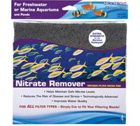 Penn-Plax Nitrate Reducer Aquarium Filter Media Pad - Easy to Cut into Any Size Your Filter Requires - 10” x 18”