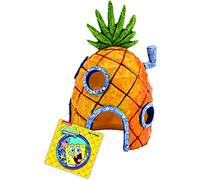 Penn-Plax Officially Licensed Nickelodeon Spongebob Aquarium Ornament - Spongebob’s Pineapple House - Perfect for Fish to Swim in and Around - Full Color 6" Decoration