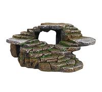 PENN-PLAX Reptology Shale Scape Step Ledge & Cave Hideout - Basking Area - Decorative Resin for Aquariums & Terrariums - Great for Reptiles, Amphibians, and Fish - Medium