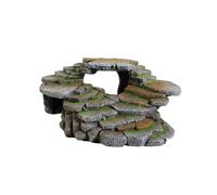 PENN-PLAX Reptology Shale Scape Step Ledge & Cave Hideout - Decorative Resin for Aquariums & Terrariums - Great for Reptiles, Amphibians, and Fish - Large