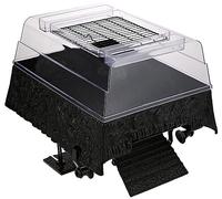 PENN-PLAX Reptology Turtle Topper - Above Tank Basking Platform That Safely Mounts to Standard Size Tanks Including 10g, 20L, 20H, 29g, up to 55 Gallons and 13” Wide - Black Color (REP600)