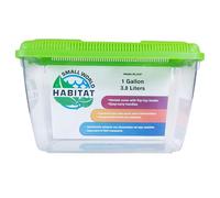 Penn-Plax Small World Habitat - Portable Clear and Transparent Plastic Tank - Excellent for Small Critters and Creatures - Easy to Clean & Handle - 1 Gallon