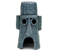 Penn-Plax Spongebob Squarepants Officially Licensed Aquarium Ornament - Squidward’s Easter Island Home - Large