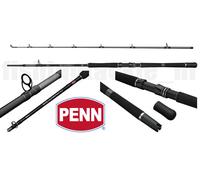 PENN Squadron IV Baitcasting Fishing Rod | Saltwater Boat Fishing Rod | Sea Casting | 24T Carbon Blank | PENN Dura-Guides | High-Density EVA Handle & Gimbal with Cover | 2.10m | 20-30lb