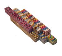 Penn State Industries PKEZLAM90 Color Grain Laminated Maxi Pen Blanks, 6pc. Combo Pack, 5/8" x 5/8" x 5"