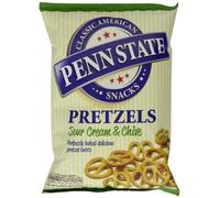 Penn State Sour Cream and Chive Flavour Pretzels 175 G (Pack of 12)