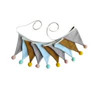 Pennant Banner | 9 Ft Baby Shower Cotton Fabric Garland Decor | Colorful Pennant Garland for Baby Shower Bedroom Garden Classroom School Nursery Kids' Room Birthday Party Decoration