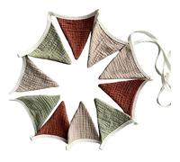 Pennant Triangles Bunting Flag Multicolor Baby Garland Hanging Flag for Wedding Birthday Baby Shower Party Showers Decoration Handmade Cotton Room Decorations