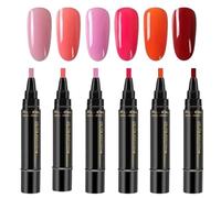 Pennarelli Per Smalto Gel - Penna Per Smalto Per Unghie Per Donne | Pennarelli Per Unghie Ad Asciugatura Rapida In 6 Colori, Kit Per L'Arte Delle Unghies Con 6 Colori Di Smaltos Ad Asciugatura Rapida