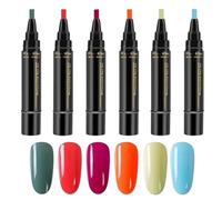 Pennarelli Per Smalto Gel - Penna Per Smalto Per Unghie Per Donne | Pennarelli Per Unghie Ad Asciugatura Rapida In 6 Colori, Kit Per L'Arte Delle Unghies Con 6 Colori Di Smaltos Ad Asciugatura Rapida
