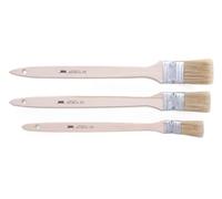 PENNELLIFICIO 2000 | Set of 3 Professional Radiator Brushes with Wooden Handle for Painting Radiators, Profiles and Corners, Brush Diameter 3, 4, 5 cm