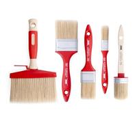 PENNELLIFICIO 2000 | Set of 5 Paint Brushes, DIY, Brushes, Plafone, Oval Brush, Paint Kit, for General Uses and Small Works - Made in Italy