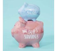 Pennies & Dreams Ceramic Piggy Bank - Our/My Savings