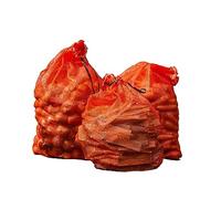 Pennine Gardens Large Hanging Mesh Storage Net Bags for Vegetables - Log Bags for Wood - Vegetable Storage Net Bag for Kitchen - Kindling Carrot Onion Bag (32 x 48 cm, 5)